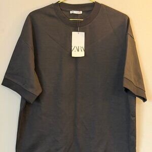 Zara Black Short Sleeve Crewneck T-Shirt size M